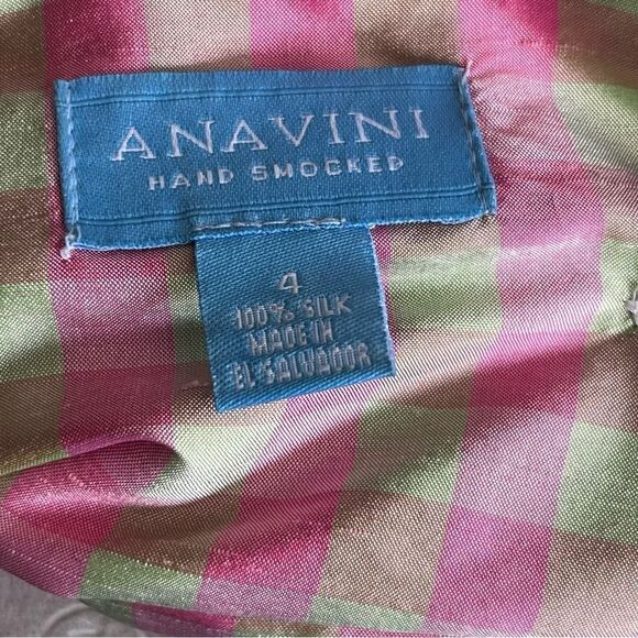 Anavini Hand Smocked Silk Dress - Picture 6 of 7